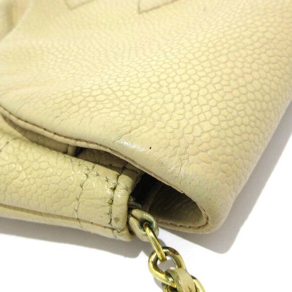 Auth CHANEL Half Moon Beige Calfskin Other Style Wallet Gold hardware - Picture 8 of 12